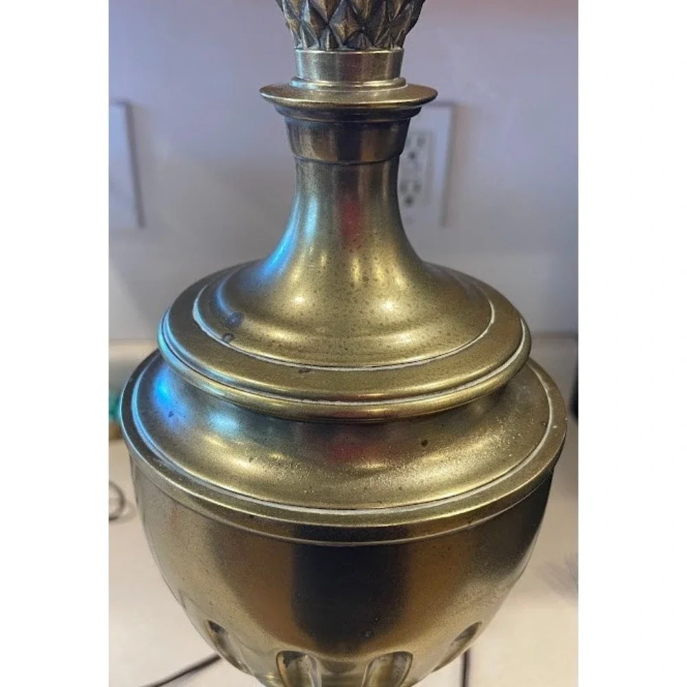 Stiffel Vintage Brass Pineapple Table‎ Lamp MCM Hollywood Regency Lighting
